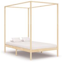 vidaXL Hemelbedframe massief grenenhout 140x200 cm - thumbnail