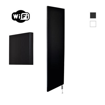 Radiator Sanicare Denso Met WiFi 180 x 40 cm Mat Zwart Met Thermostaat Wit Rechtsonder