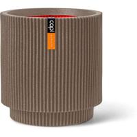 Cilindervaas - CAPI EUROPE - Groef NL - 36 x 38 cm - Warm taupe
