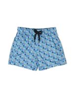 Vilebrequin Kids short de bain à imprimé graphique - Bleu