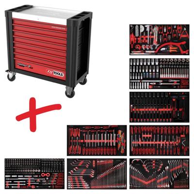 KS Tools 8258564 Werkplaatswagen Kleur (specifiek): Zwart, Rood