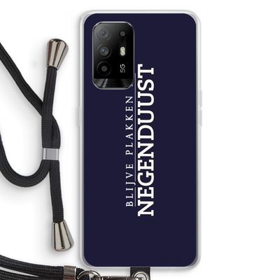 Blijve plakken in Negenduust: Oppo A95 5G Transparant Hoesje met koord