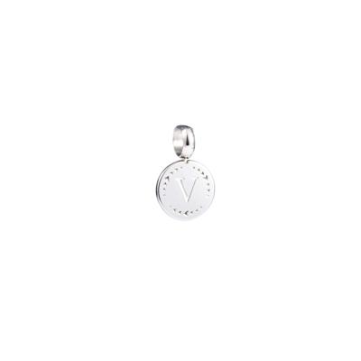 Go Dutch Label Letter V Kettinghanger Zilver