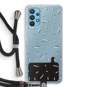 Hipster stripes: Samsung Galaxy A32 4G Transparant Hoesje met koord