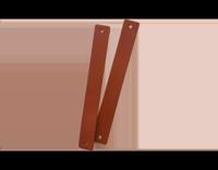 Leren hengsel cognac (2x)