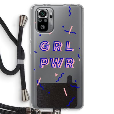GRL PWR: Xiaomi Redmi Note 10S Transparant Hoesje met koord