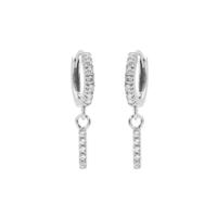 Karma Oorringen Zirconia Hinged Hoops Symbols Tubes | Zilver