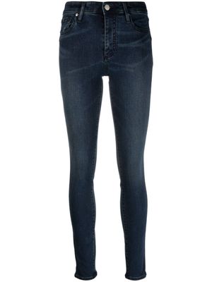 Armani Exchange jean skinny à taille haute - Bleu