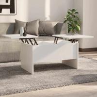 Salontafel 80x50x42,5 cm bewerkt hout wit