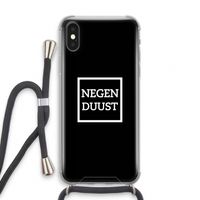 Negenduust black: iPhone X Transparant Hoesje met koord