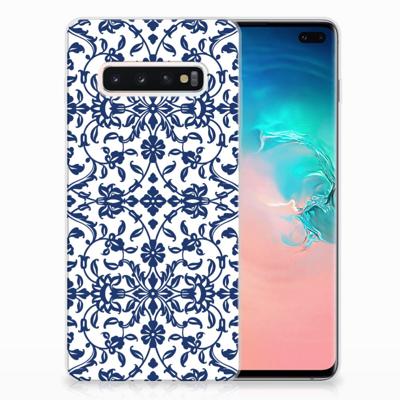 Samsung Galaxy S10 Plus | TPU Case | Flower Blue