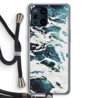 Golven: Oppo Find X3 Pro Transparant Hoesje met koord