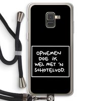 Schotelvod: Samsung Galaxy A8 (2018) Transparant Hoesje met koord