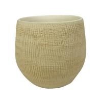 Ter Steege Plantenpot - moderne look - beige - 22 x 20 cm - bloempot