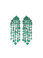 Anabela Chan boucles d'oreilles Cascade en or vermeil blanc 18ct - Vert - thumbnail