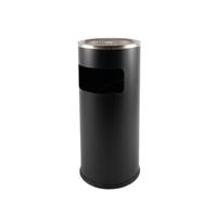 Afvalbak met asbak brasq 11 liter at500 zwart