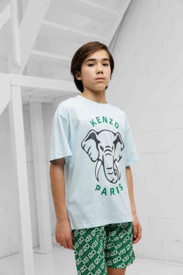 Kenzo Elephant Logo T-Shirt Kids Lichtblauw - Maat 9/10 jaar - Kleur: Lichtblauw | Soccerfanshop