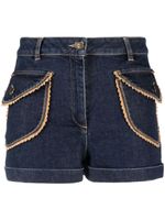 Moschino short Passementer en jean - Bleu