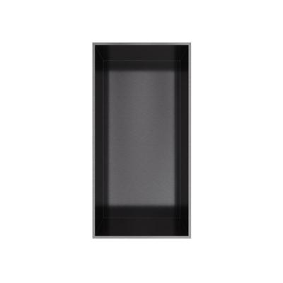Hotbath &More Inbouwnis - 30 x 15 x 10 cm - Frameless - Geborsteld Zwart PVD