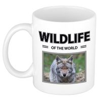 Foto mok Wolf mok / beker - wildlife of the world cadeau Wolven liefhebber - thumbnail