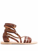 Ancient Greek Sandals sandales spartiates Satira en cuir - Marron - thumbnail