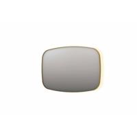 Spiegel INK SP30 120x4x80 cm incl. Indirect LED-Verlichting Rondom en Spiegelverwarming Geborsteld Mat Goud