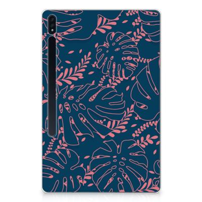 Samsung Galaxy Tab S7 Plus | S8 Plus | Siliconen hoesje | Palm Leaves