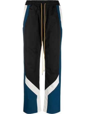 RHUDE pantalon de jogging à design colour block - Noir