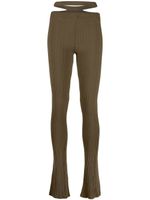 ANDREĀDAMO pantalon skinny en maille nervurée - Vert