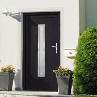 Voordeur 98x190 cm PVC antracietkleurig