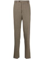 PT Torino pantalon slim Business à motif pied-de-poule - Marron