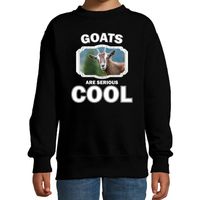 Dieren geit sweater zwart kinderen - goats are cool trui jongens en meisjes