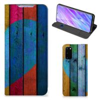 Samsung Galaxy S20 Book | Wallet Case | Wood Heart - Cadeau voor je Vriend