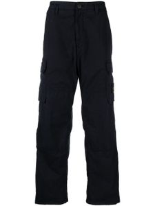 Stone Island pantalon cargo à patch Compass - Bleu