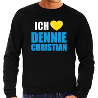 Apres-ski sweater / trui Wintersport Ich liebe Dennie Christian zwart voor heren - thumbnail