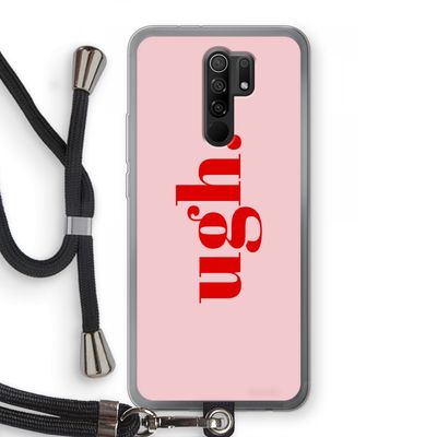 Ugh: Xiaomi Redmi 9 Transparant Hoesje met koord