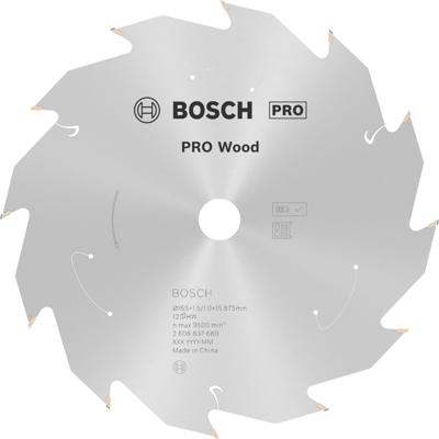 Bosch Accessoires Cirkelzaagblad ACCU Standard for Wood 165x15.875x1.5/1.0x12T - 2608837680