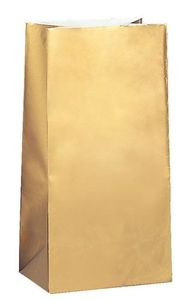 Papieren Gift Bags Goud Metallic (10st)