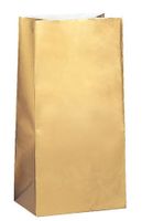 Papieren Gift Bags Goud Metallic (10st)