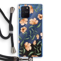 Peachy flowers: Samsung Galaxy Note 10 Lite Transparant Hoesje met koord