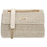 Charm London Rieten Crossbody Schoudertasje Paris Off White Charm London Rieten Crossbody Schoudertasje Paris Off White