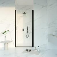 Fortifura Galeria Douchedeur - 80x200 - Profiel - veiligheidsglas - anti kalk - mat zwart SW1122480 Fortifura Galeria Douchedeur - 80x200 - Profiel - veiligheidsglas - anti kalk - mat zwart SW1122480
