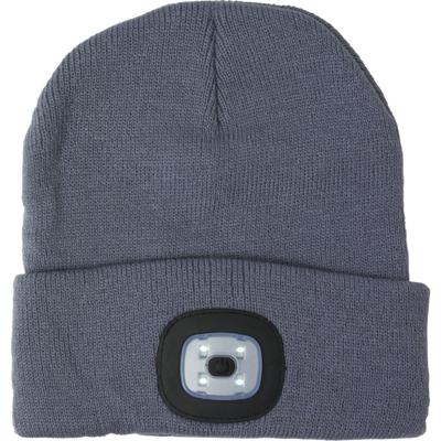 Benson Wintermuts met LED lamp - beanie - grijs - voor volwassenen Benson Wintermuts met LED lamp - beanie - grijs - voor volwassenen