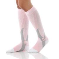 3 paar compressie sokken outdoor sport mannen vrouwen kalf Shin been running grootte: L/XL (roze)