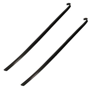 Schoenlepel - 2x - lang - kunststof - zwart - 77 cm - schoentrekker