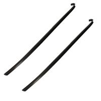 Schoenlepel - 2x - lang - kunststof - zwart - 77 cm - schoentrekker