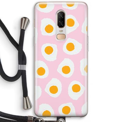 Dancing eggs: OnePlus 6 Transparant Hoesje met koord