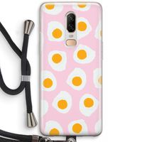 Dancing eggs: OnePlus 6 Transparant Hoesje met koord