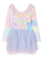 Stella McCartney Kids robe en tulle à imprimé graphique - Rose