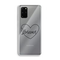 Forever heart black: Samsung Galaxy S20 Plus Transparant Hoesje Forever heart black: Samsung Galaxy S20 Plus Transparant Hoesje